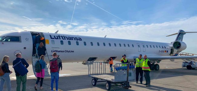 Airplane in Liverpool Airport